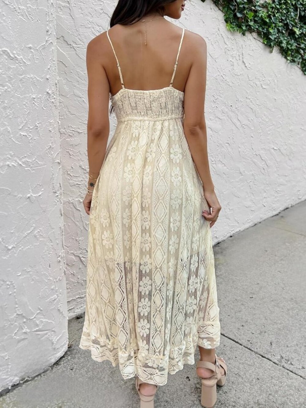 Lace Summer Maxi Dress for Women - Perfect Beach Wear & Vacation Outfit - Picture 5 of 6